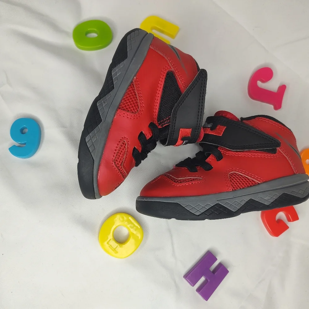 Nike Lebron Soldier vii 7 Red And Black Shoes 2014 Td Size 6c Toddler Kids